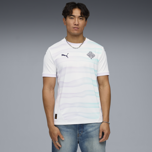 Iceland Women's Team 2025 Away Jersey Men, PUMA White-New Navy, large-ZAF