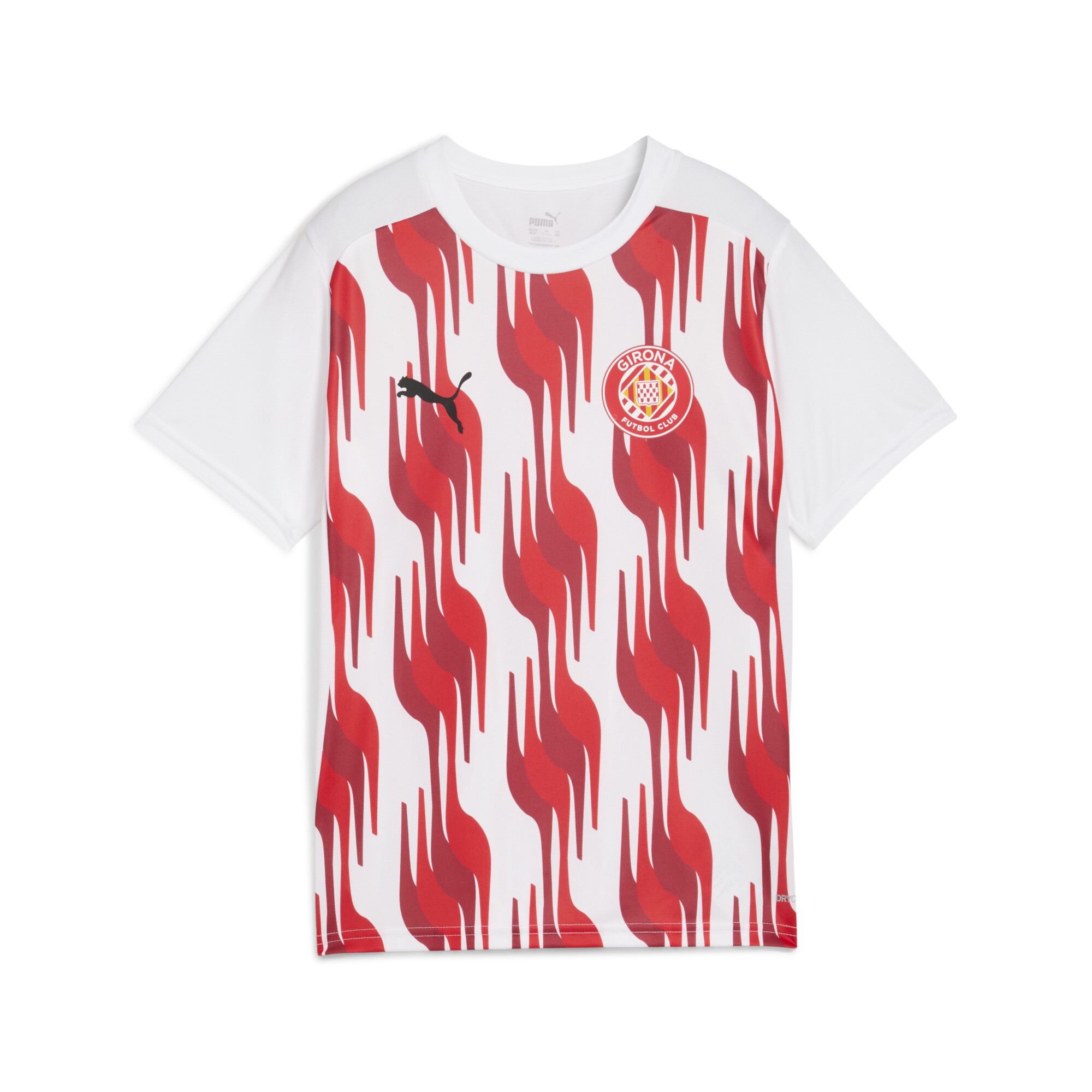 Puma Girona FC Pre-Match Kurzarmtrikot Teenager Für Für Kinder | Mit Plain | White/Red | Größe: 9-10Y