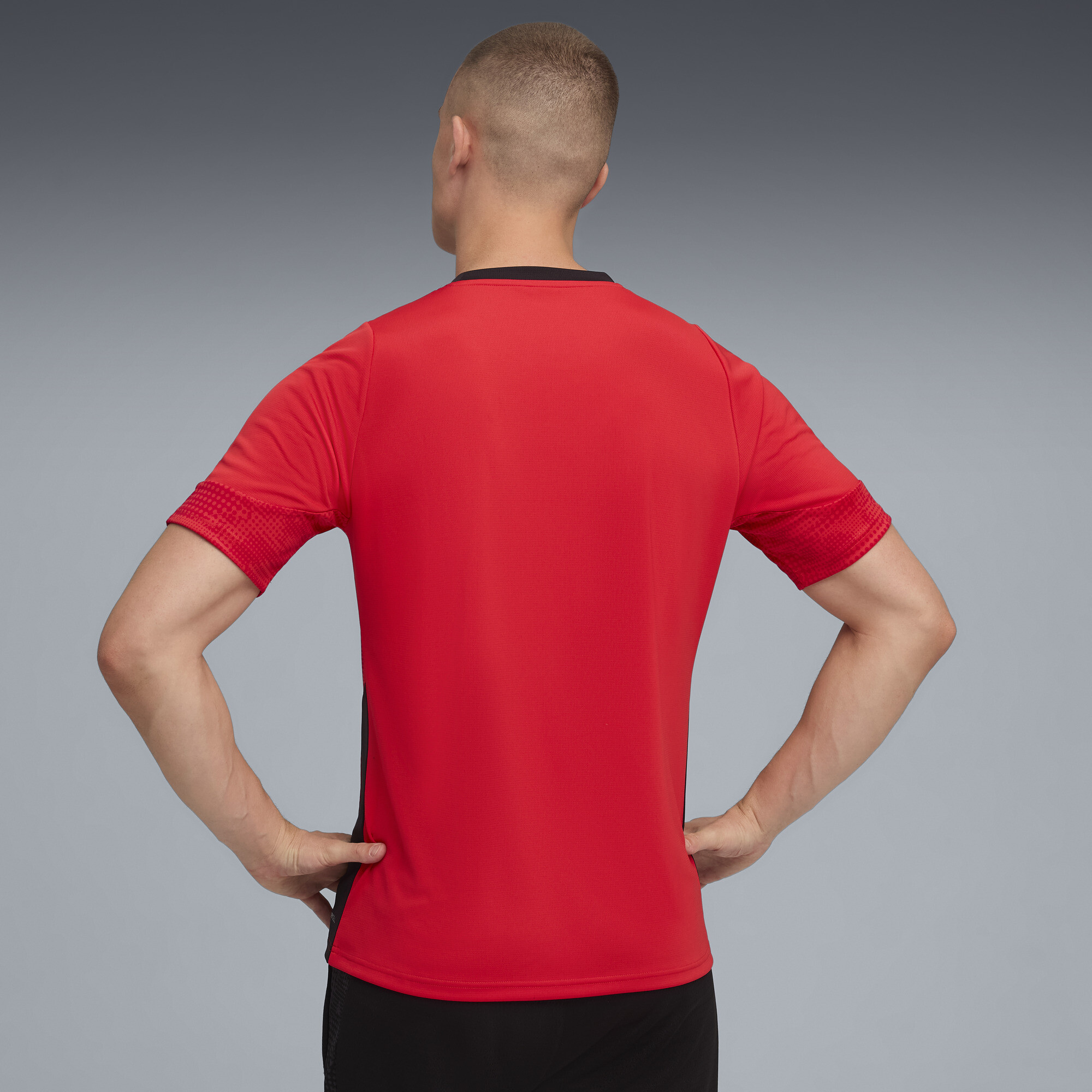 PUMA AC Milan trainingsshirt voor Heren, Zwart/Rood, Maat 3XL thumbnail 3