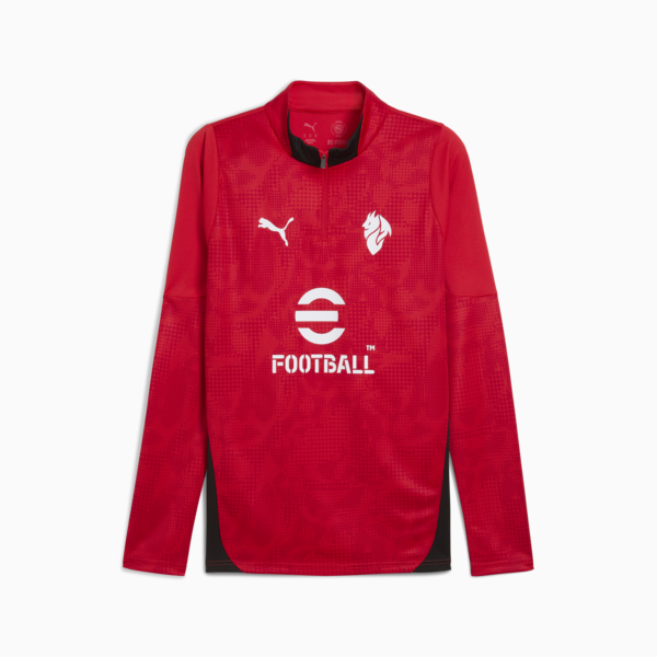 Buzo de entrenamiento zip 1/4 AC Milan 25/26 para hombre, For All Time Red-PUMA Black, large-ARG