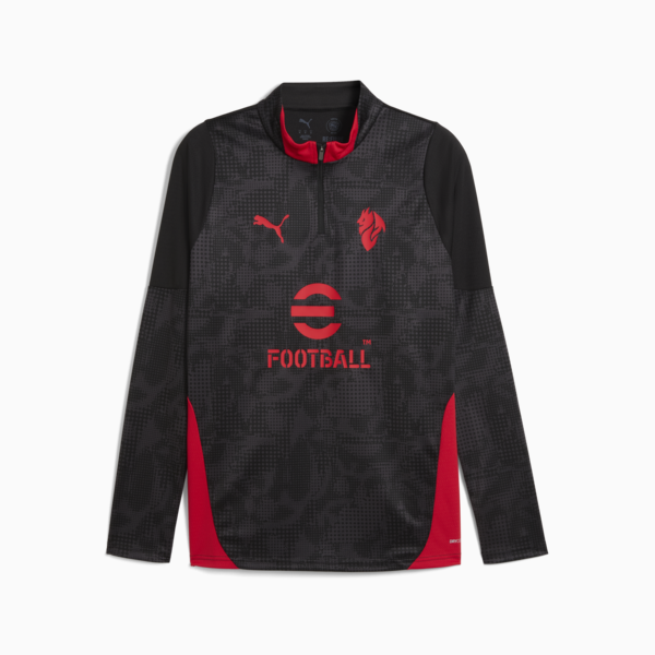 Buzo de entrenamiento zip 1/4 AC Milan 25/26 para hombre, PUMA Black-For All Time Red, large-ARG