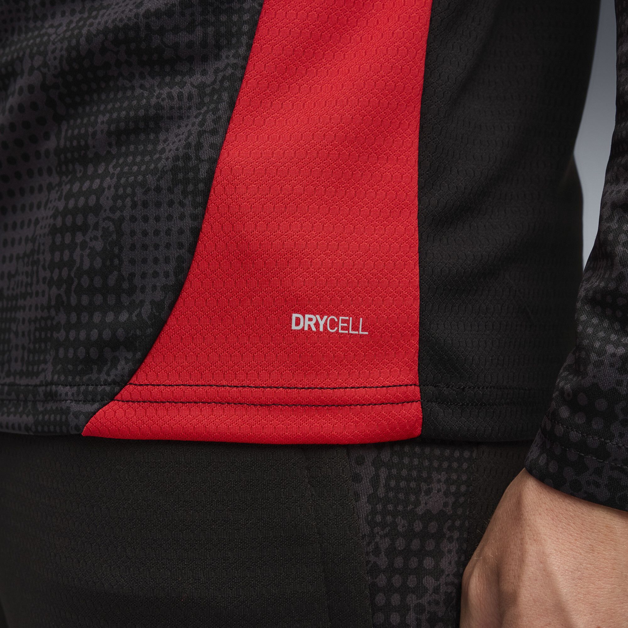 PUMA AC Milan 25/26 trainingstop met kwartrits voor Heren, Zwart/Rood, Maat XS thumbnail 2