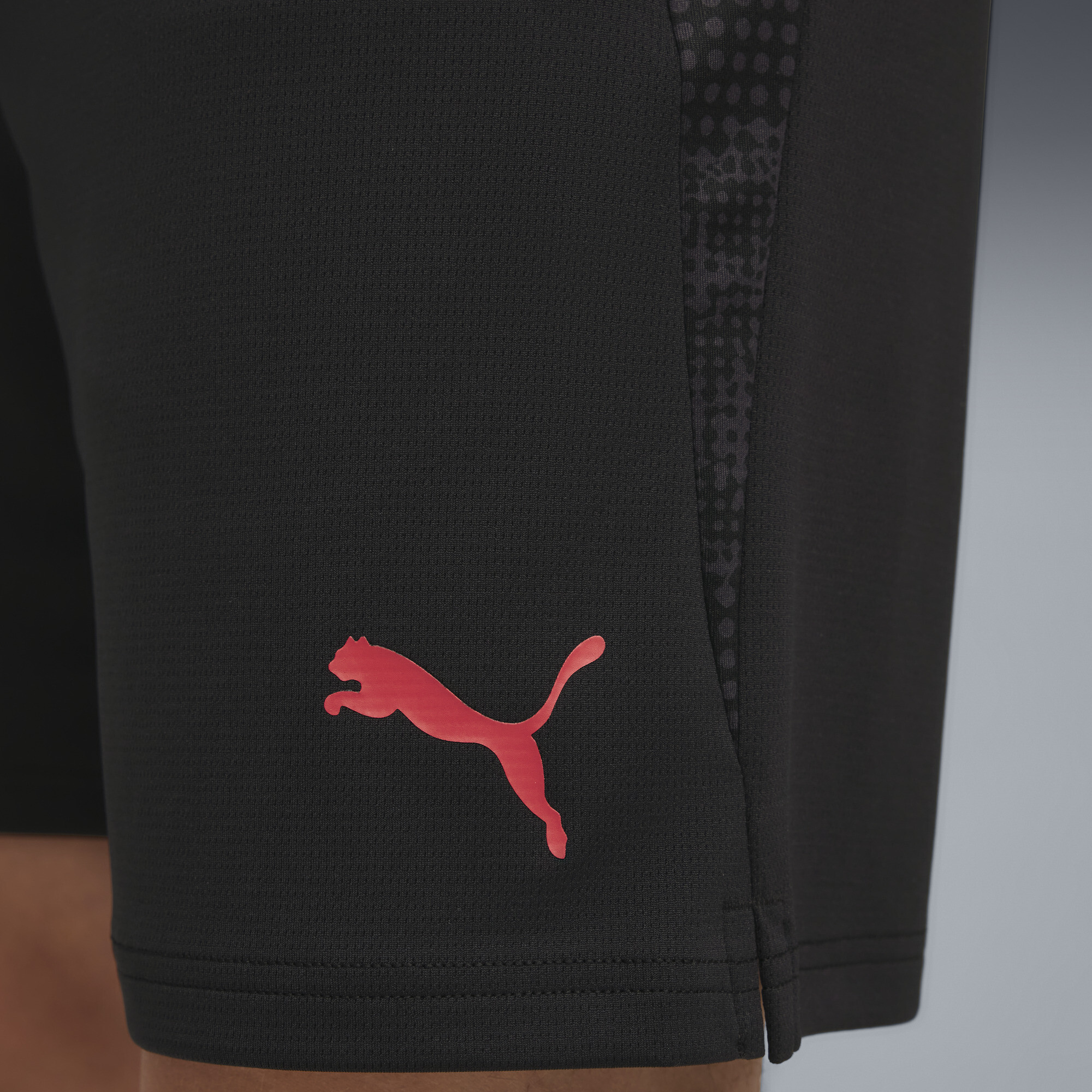 PUMA AC Milan trainingsshort voor Heren, Zwart/Rood, Maat L thumbnail 2