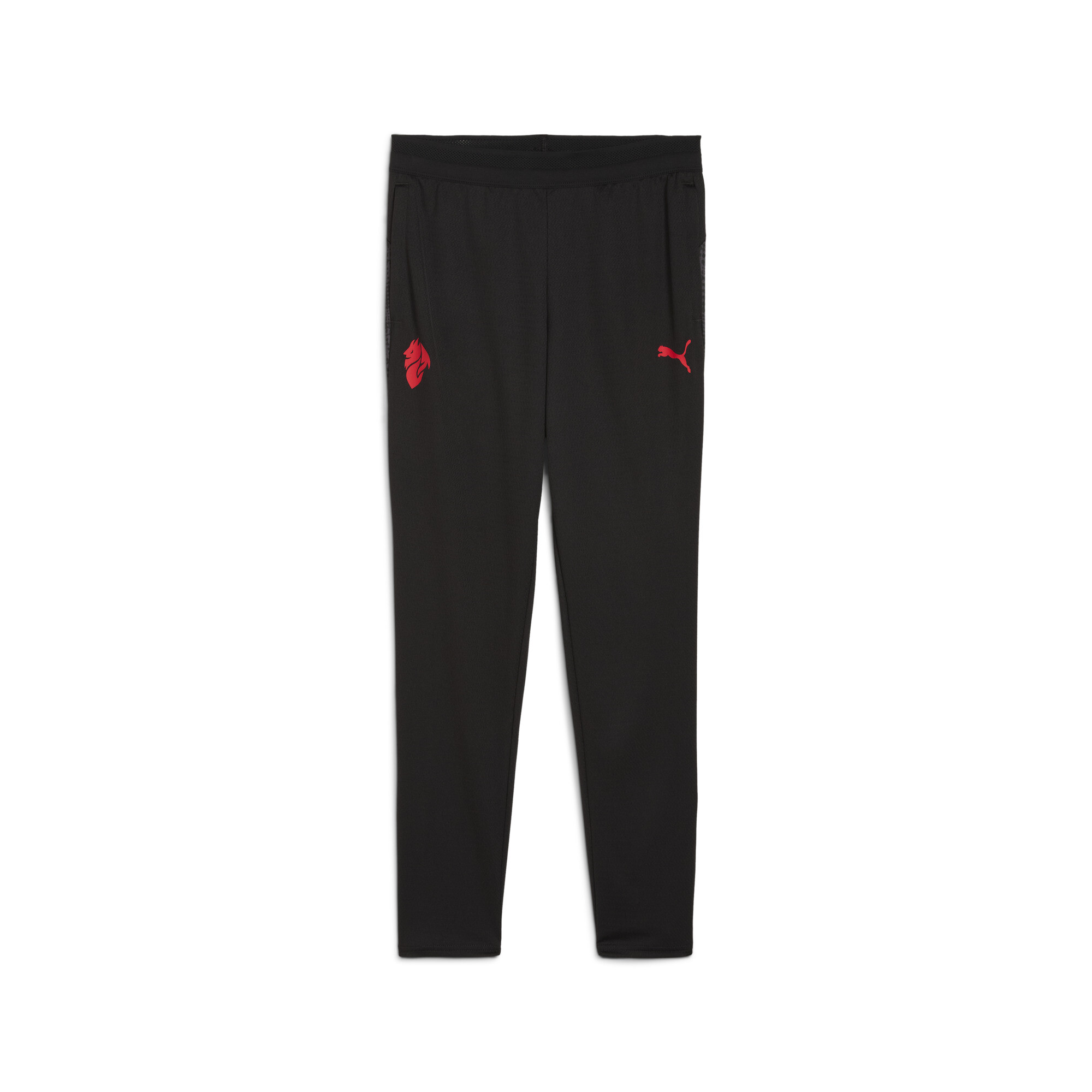 PUMA AC Milan trainingsbroek, Zwart/Rood, Maat 5-6Y thumbnail 3