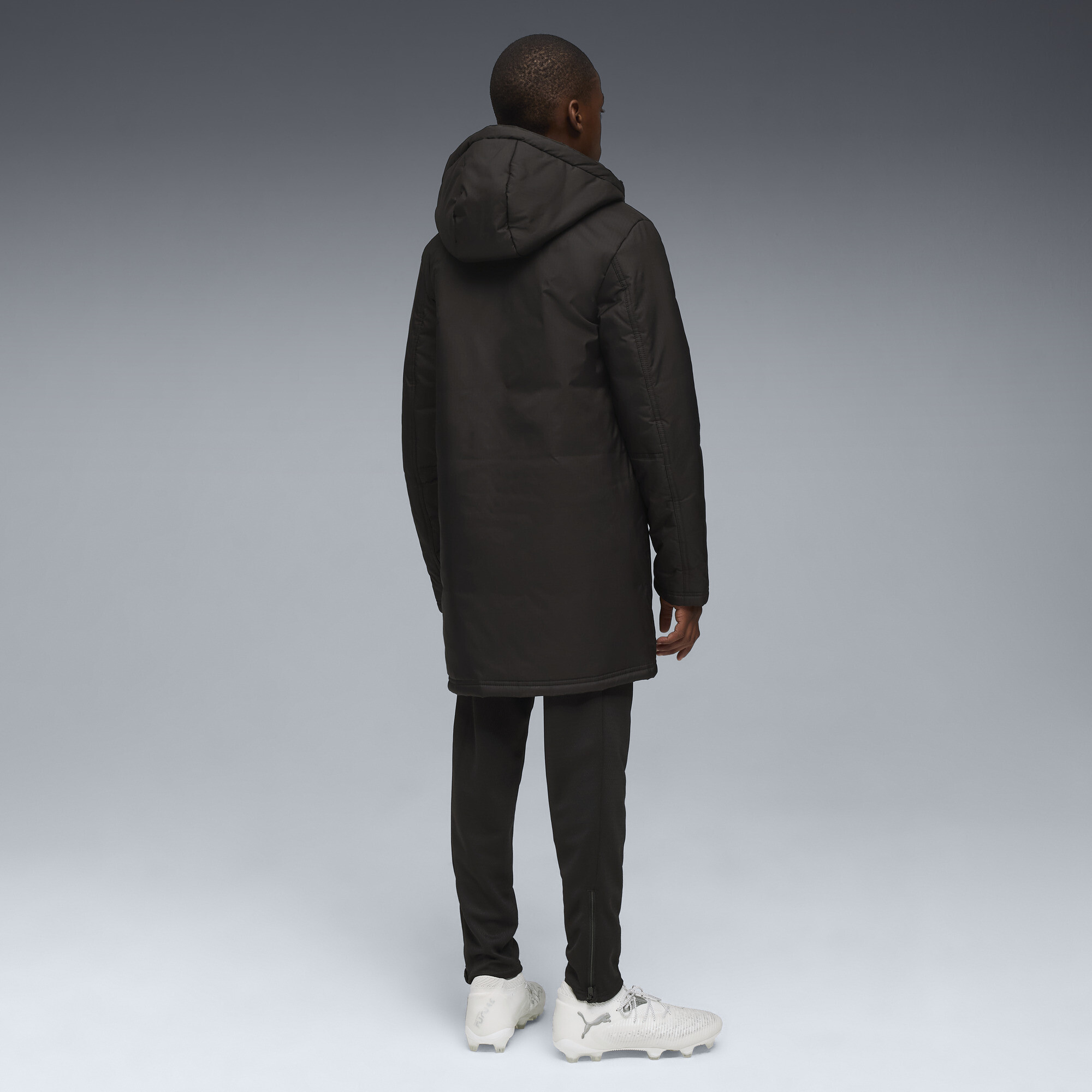 PUMA AC Milan wintertrainingsjack, Zwart/Rood, Maat 6-7Y thumbnail 4