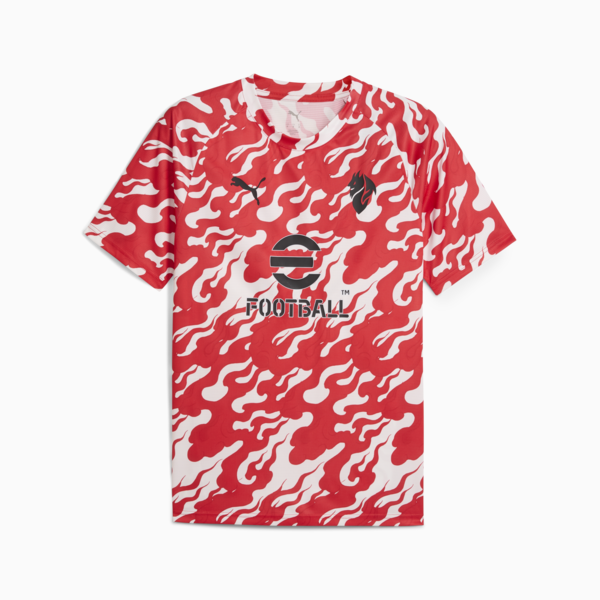 Camiseta pre-partido AC Milan 25/26 para hombre, PUMA White-For All Time Red, large-ARG