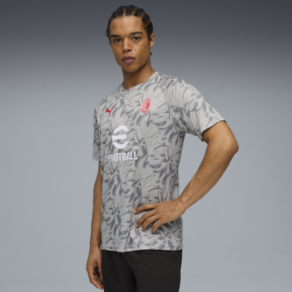 AC Milan Pre-match Jersey Men, Smokey Gray-PUMA White, large-ZAF