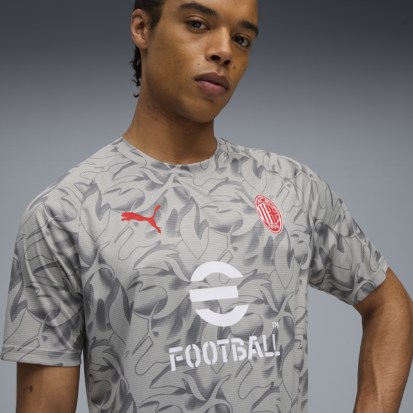 AC Milan Pre-match Jersey Men, Smokey Gray-PUMA White, large-ZAF