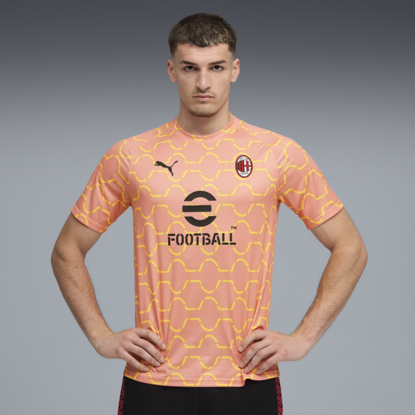 AC Milan Pre-match Jersey Men, Pink Fruit-Sunny Yellow, large-ZAF