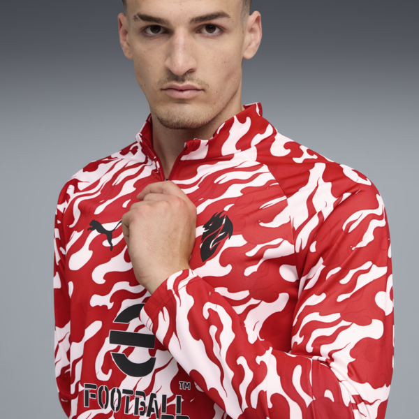 AC Milan Pre-match Quarter-Zip Top Men, PUMA White-For All Time Red, large-ZAF