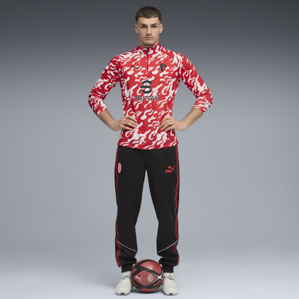 AC Milan Pre-match Quarter-Zip Top Men, PUMA White-For All Time Red, large-ZAF