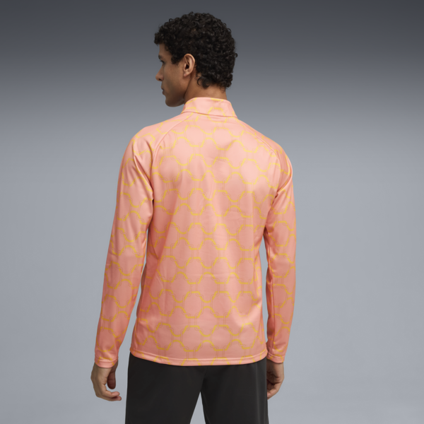 AC Milan Pre-match Quarter-Zip Top Men, Pink Fruit-Sunny Yellow, large-ZAF