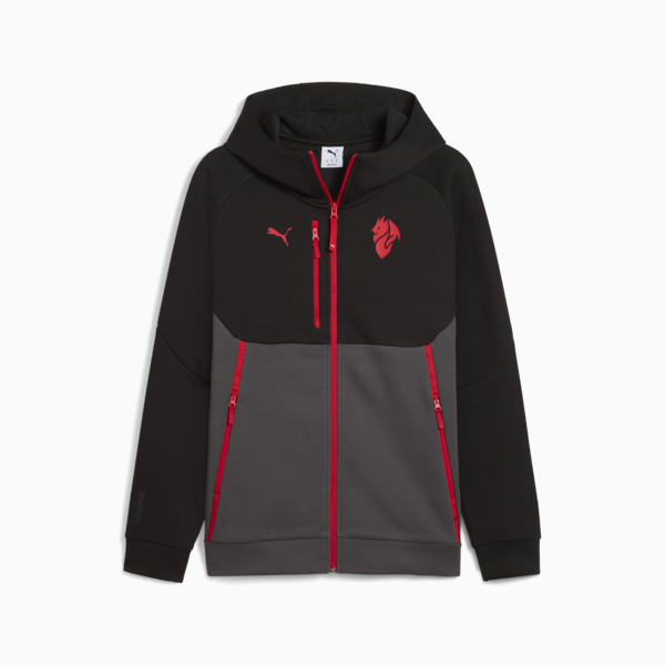 Campera con capucha AC Milan PUMATECH para hombre, PUMA Black-For All Time Red, large-ARG