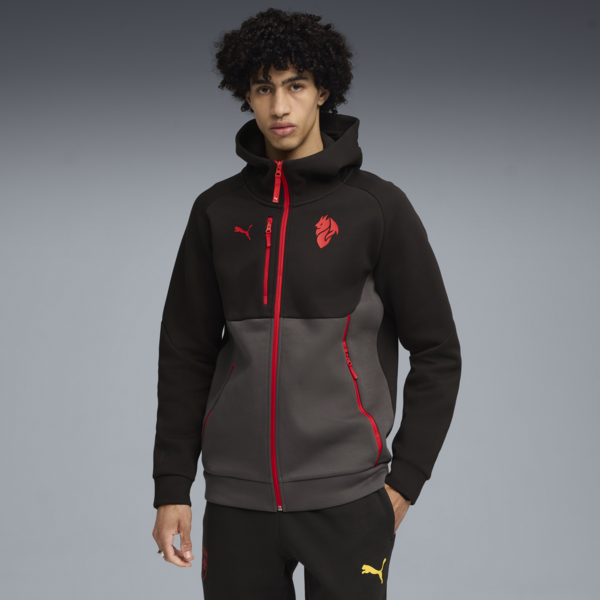 Campera con capucha AC Milan PUMATECH para hombre, PUMA Black-For All Time Red, large-ARG