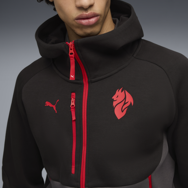 Campera con capucha AC Milan PUMATECH para hombre, PUMA Black-For All Time Red, large-ARG