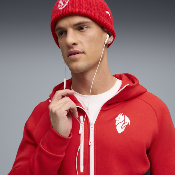 Campera con capucha AC Milan PUMATECH para hombre, For All Time Red-PUMA White, large-ARG