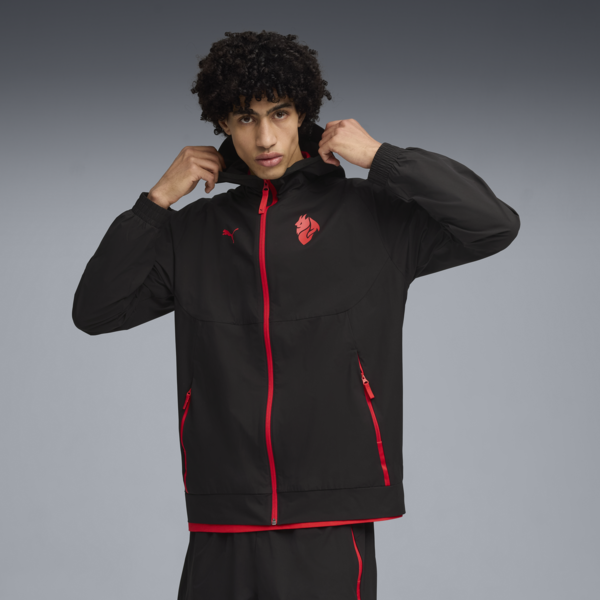 Campera AC Milan PUMATECH para hombre, PUMA Black-For All Time Red, large-ARG