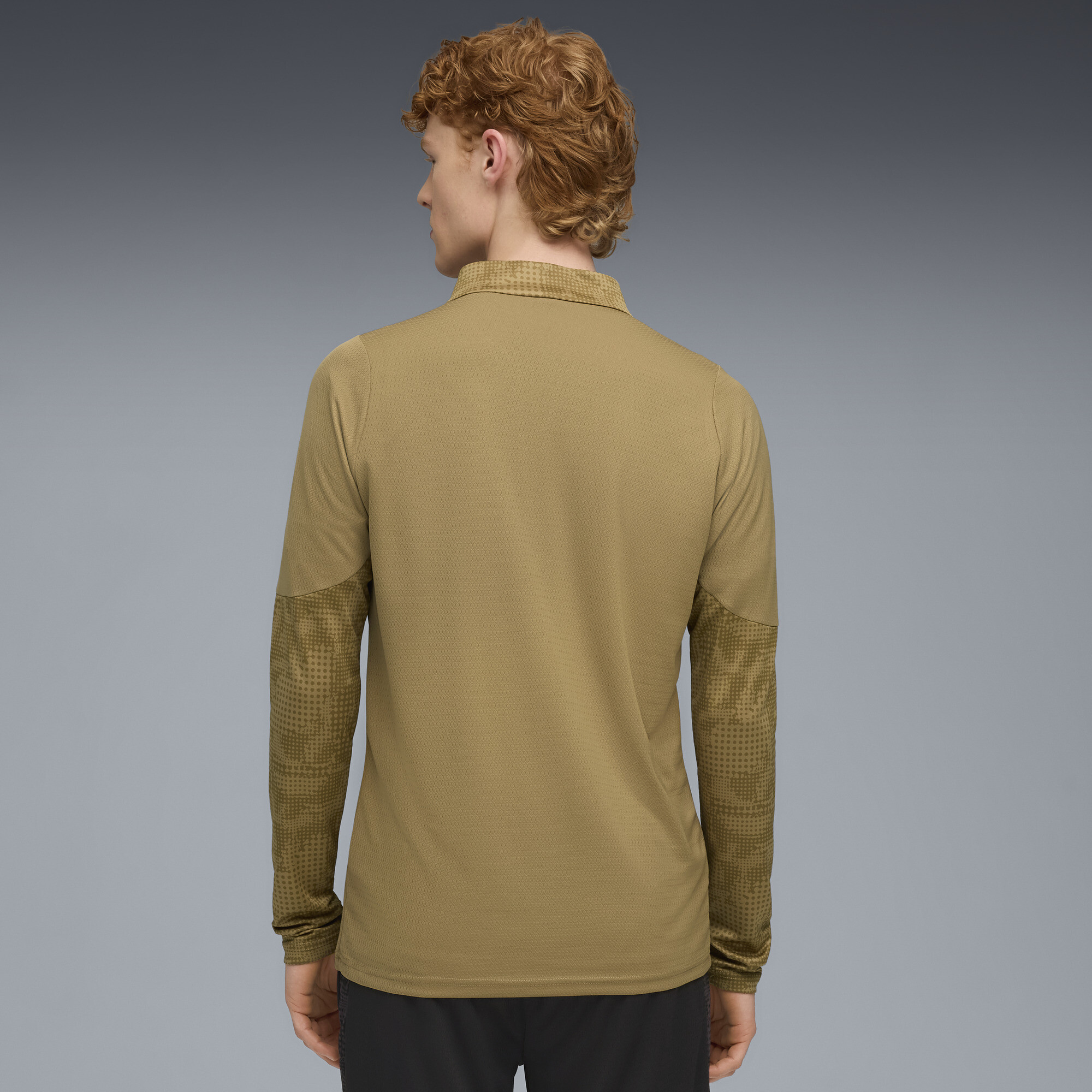 PUMA RD Lens trainingstop met kwartrits voor Heren, Zwart/Goud, Maat XL thumbnail 3