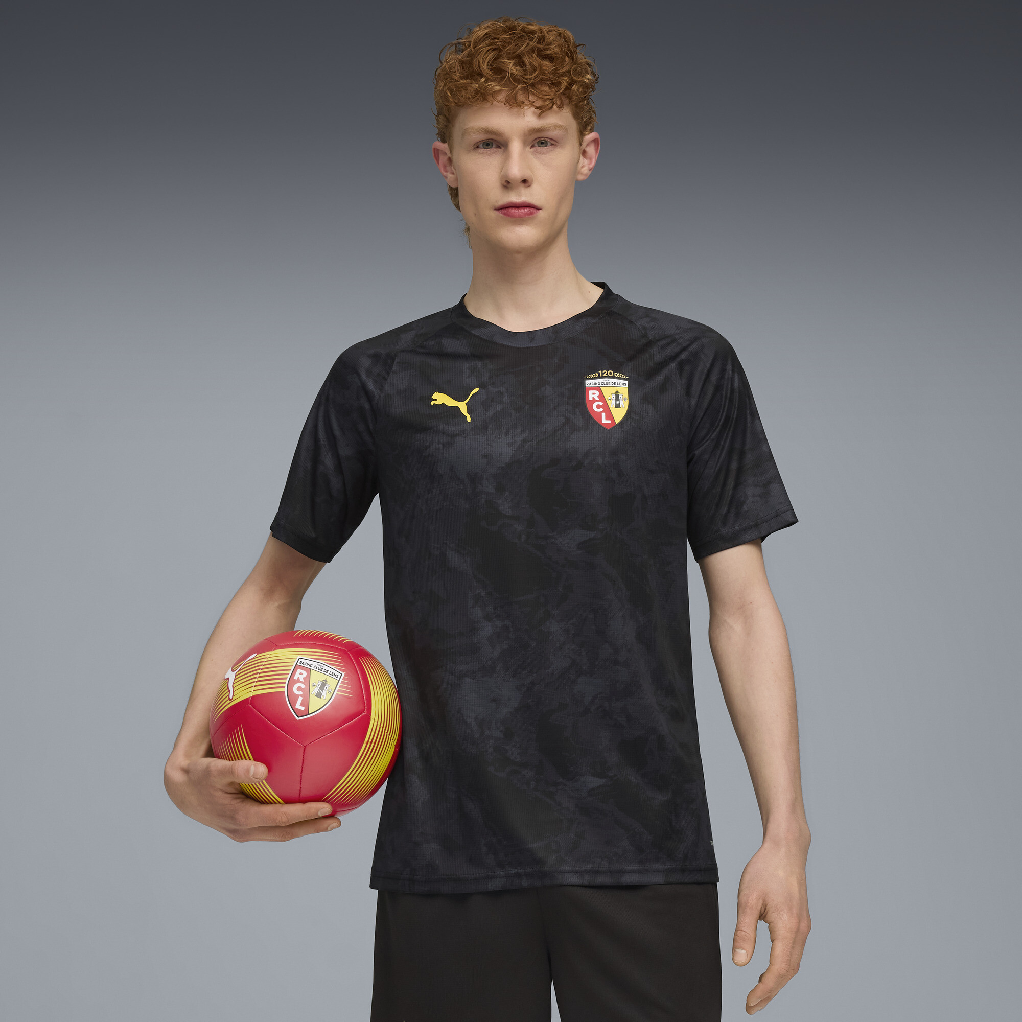 PUMA RC Lens prematch-shirt voor Heren, Grijs/Geel, Maat XS thumbnail 6