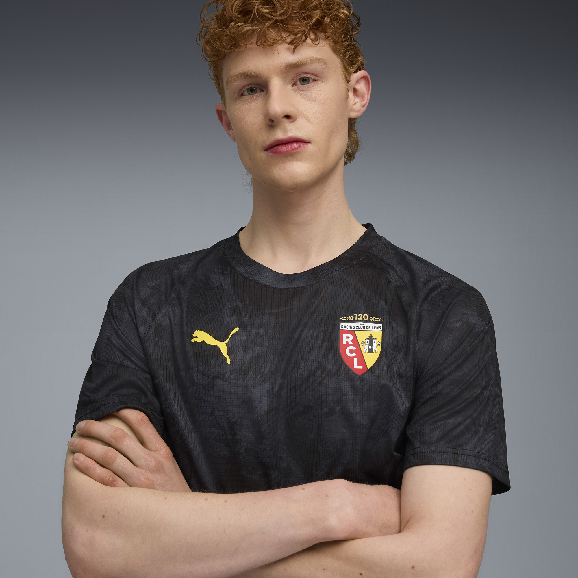 PUMA RC Lens prematch-shirt voor Heren, Grijs/Geel, Maat XS thumbnail 5