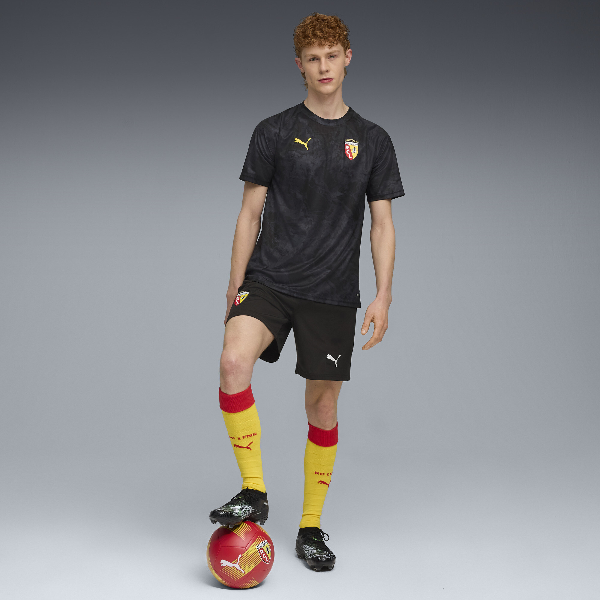 PUMA RC Lens prematch-shirt voor Heren, Grijs/Geel, Maat XS thumbnail 4