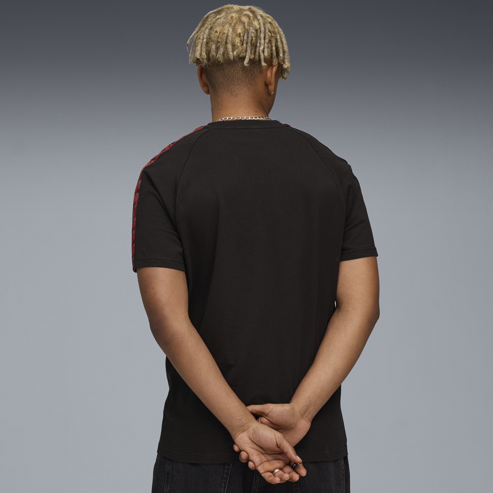 PUMA RC Lens KING T-shirt voor Heren, Zwart/Goud, Maat XS thumbnail 3