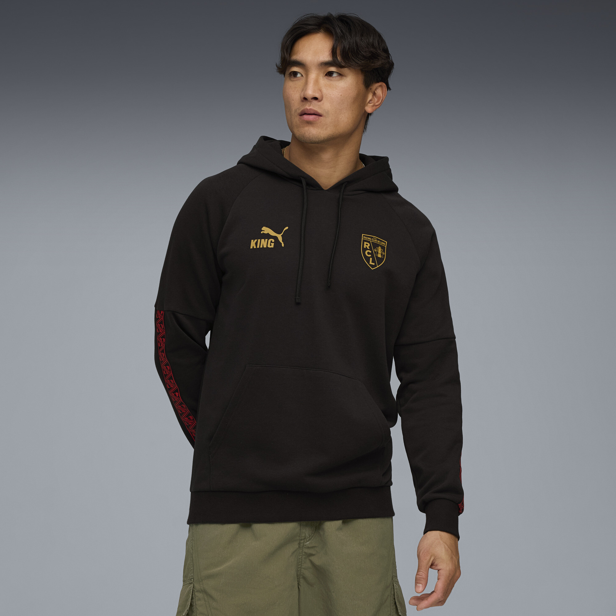 PUMA RC Lens KING hoodie voor Heren, Zwart/Goud, Maat M thumbnail 6