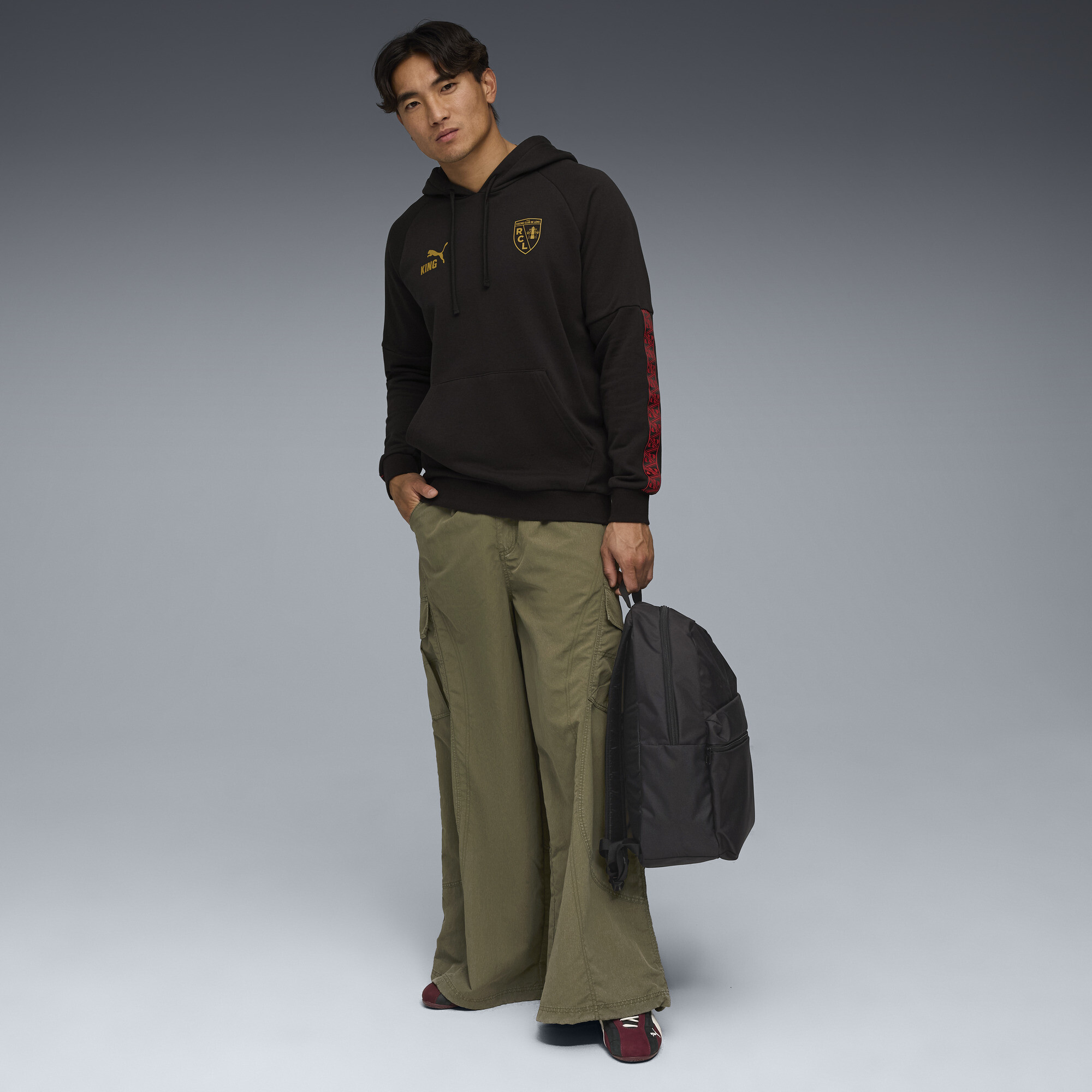 PUMA RC Lens KING hoodie voor Heren, Zwart/Goud, Maat M thumbnail 4