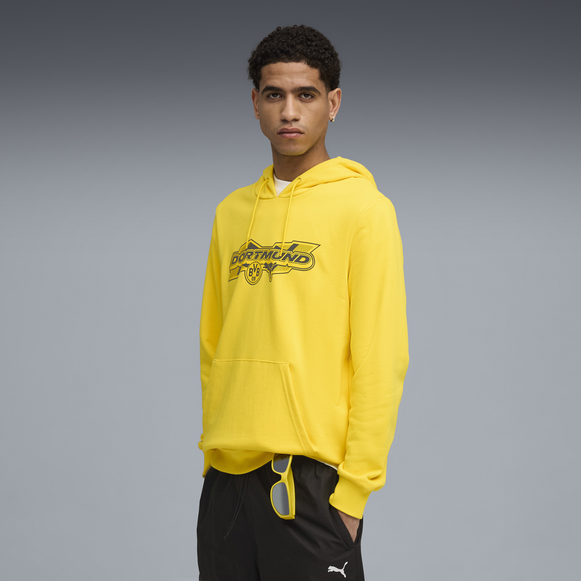 PUMA Borussia Dortmund FtblCulture hoodie voor Heren, Zwart/Geel, Maat M thumbnail 6