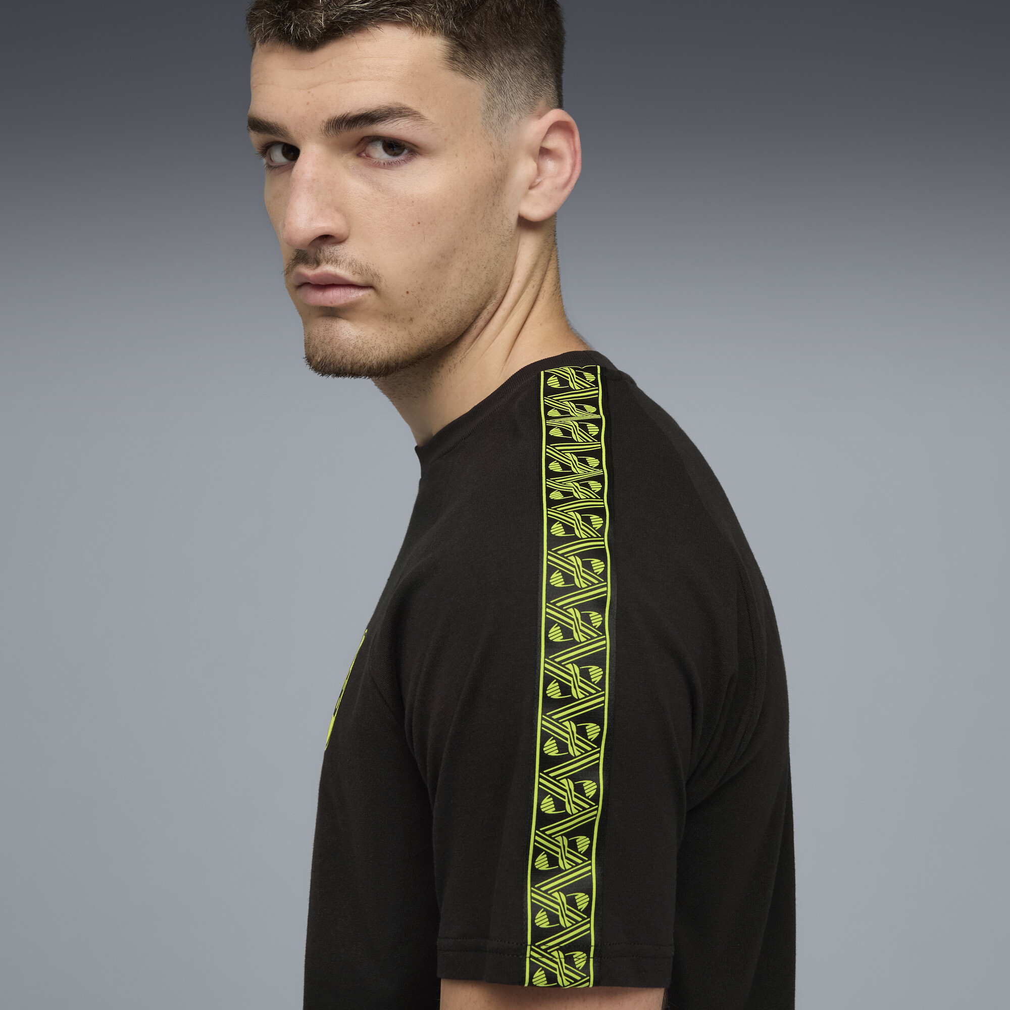 PUMA Borussia Dortmund KING T-shirt voor Heren, Zwart/Geel, Maat XS thumbnail 5