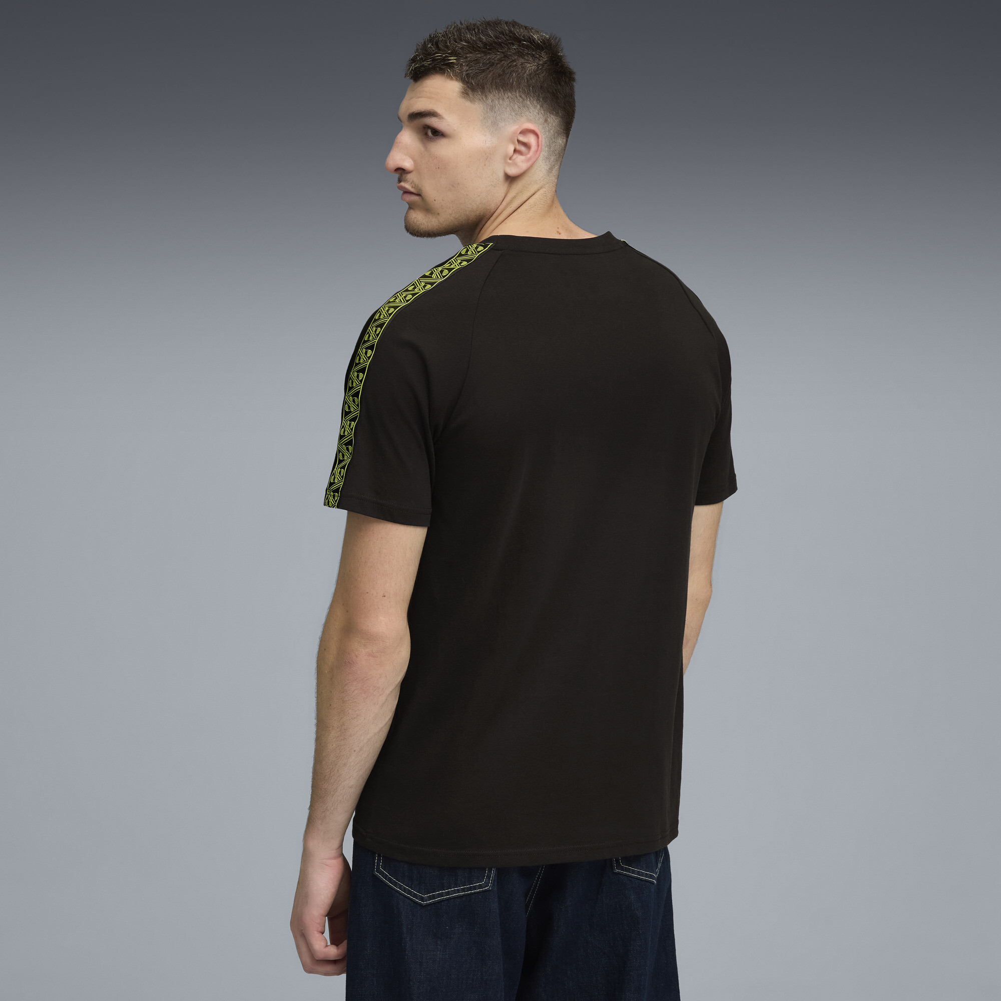 PUMA Borussia Dortmund KING T-shirt voor Heren, Zwart/Geel, Maat XS thumbnail 3