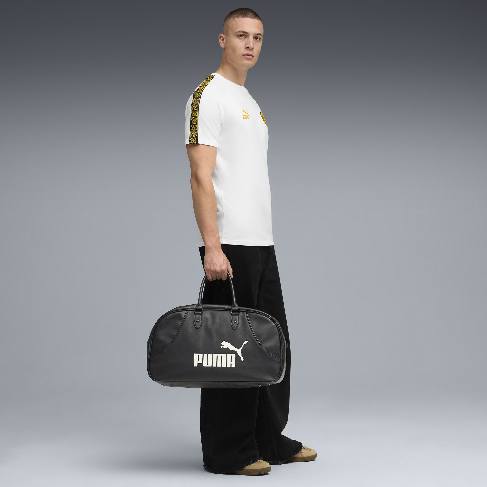 PUMA Borussia Dortmund KING T-shirt voor Heren, Geel/Wit, Maat M thumbnail 4