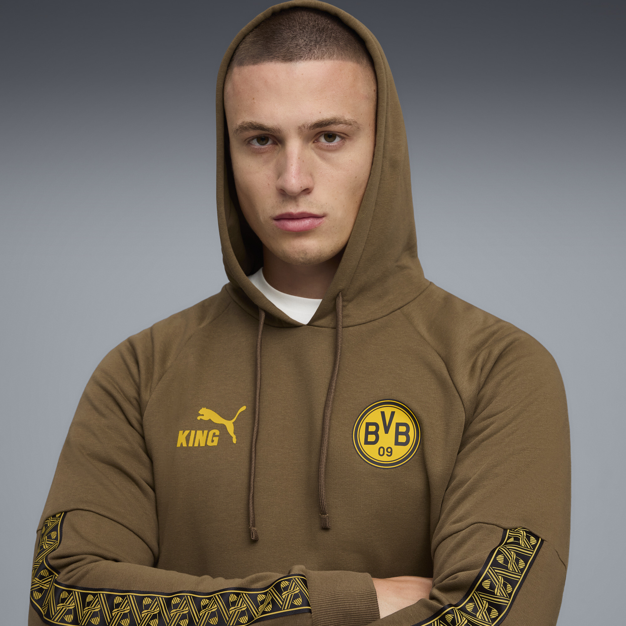 PUMA Borussia Dortmund KING hoodie voor Heren, Geel, Maat XXL thumbnail 5