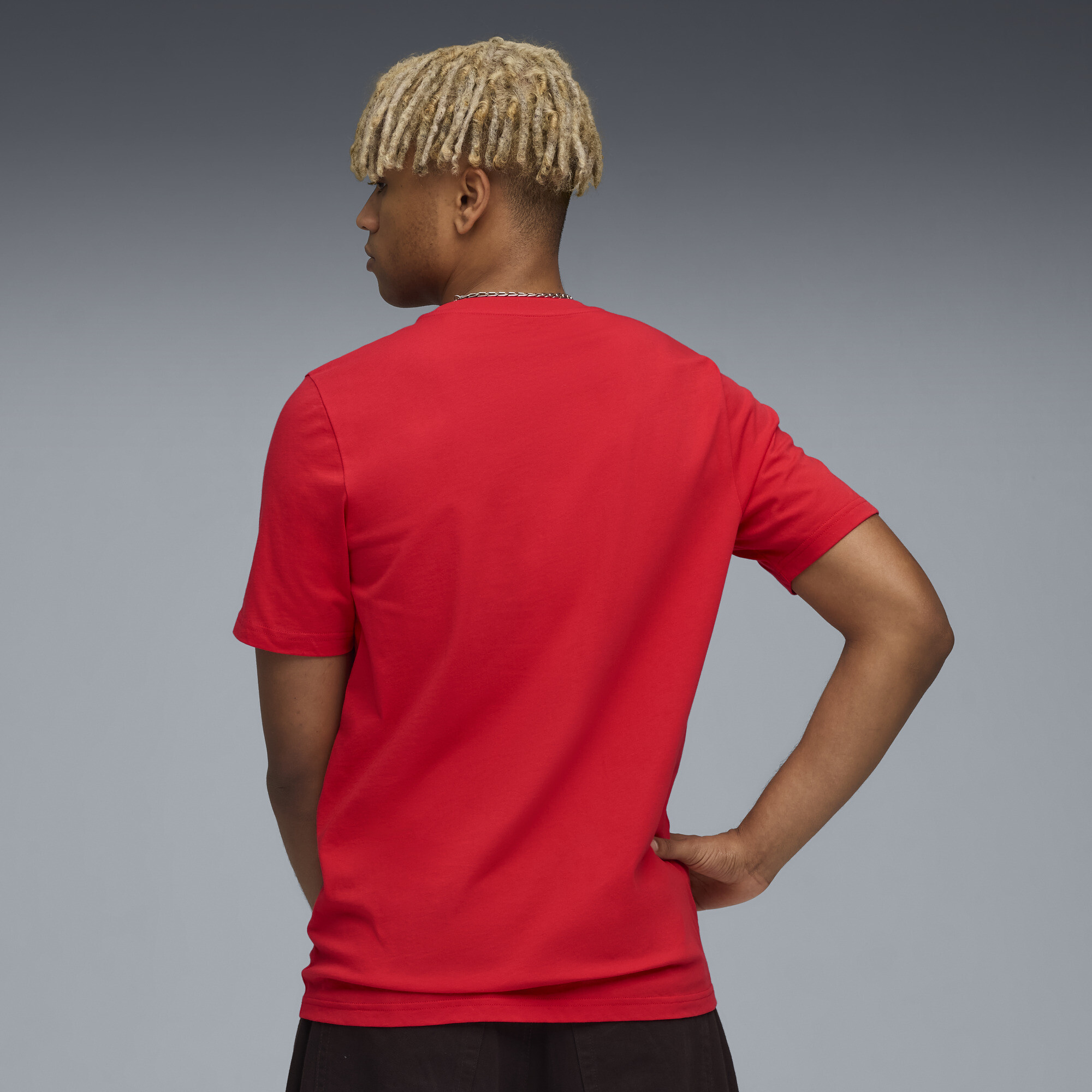 PUMA AC Milan FtblEssentials T-shirt voor Heren, Zwart/Rood, Maat XL thumbnail 3