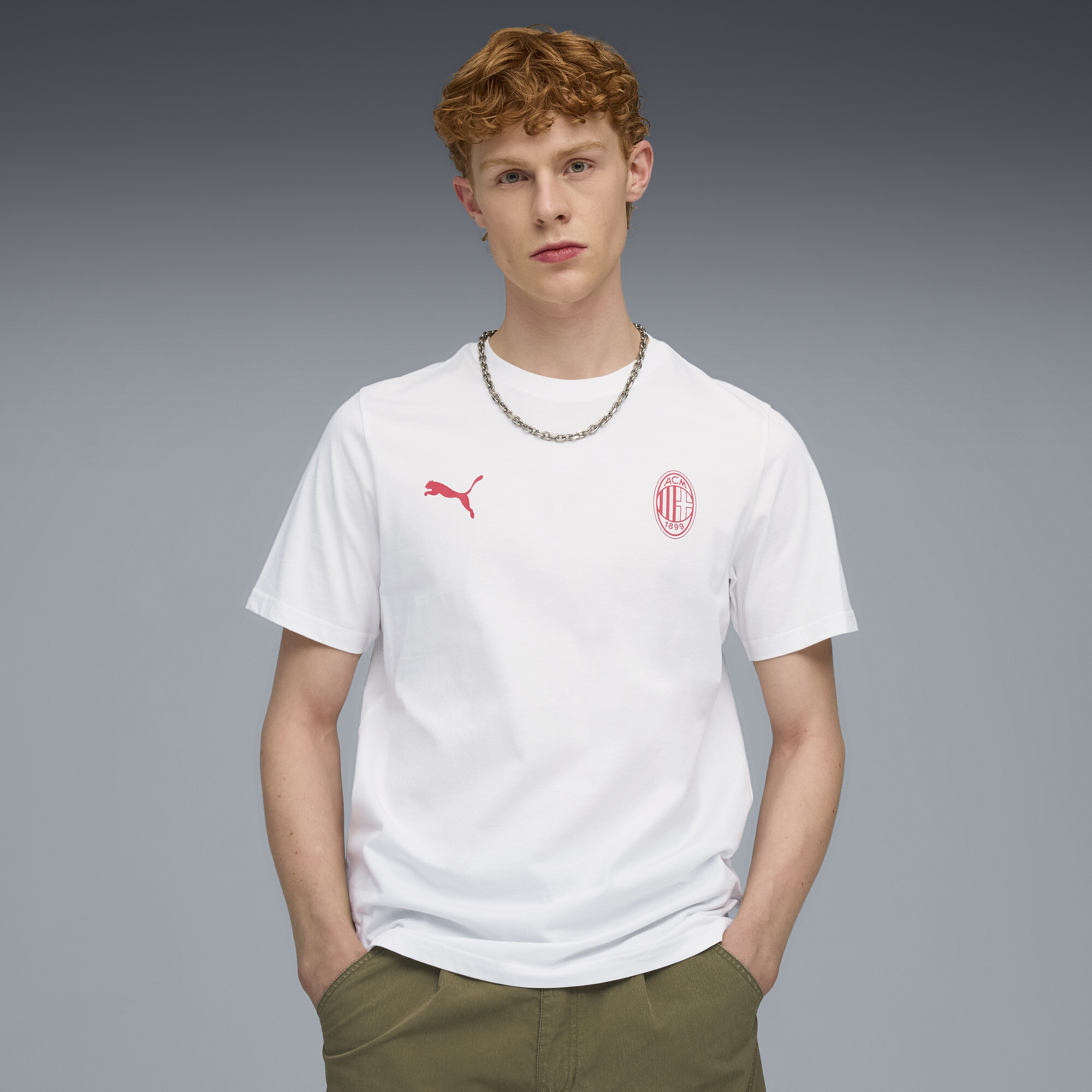 Puma Ac Milan Ftblessentials T-shirt Men In White