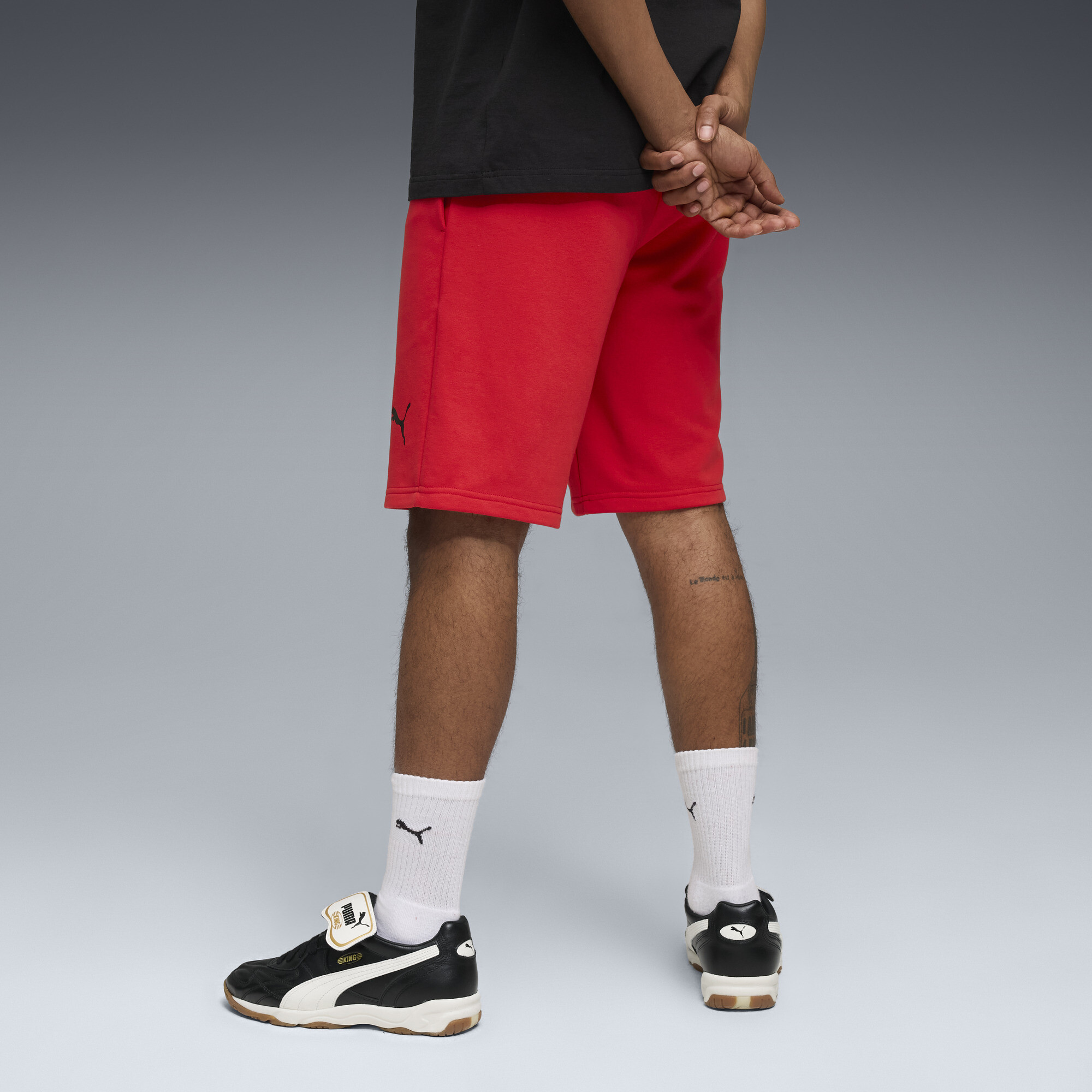 PUMA AC Milan FtblEssentials short voor Heren, Zwart/Rood, Maat L thumbnail 3