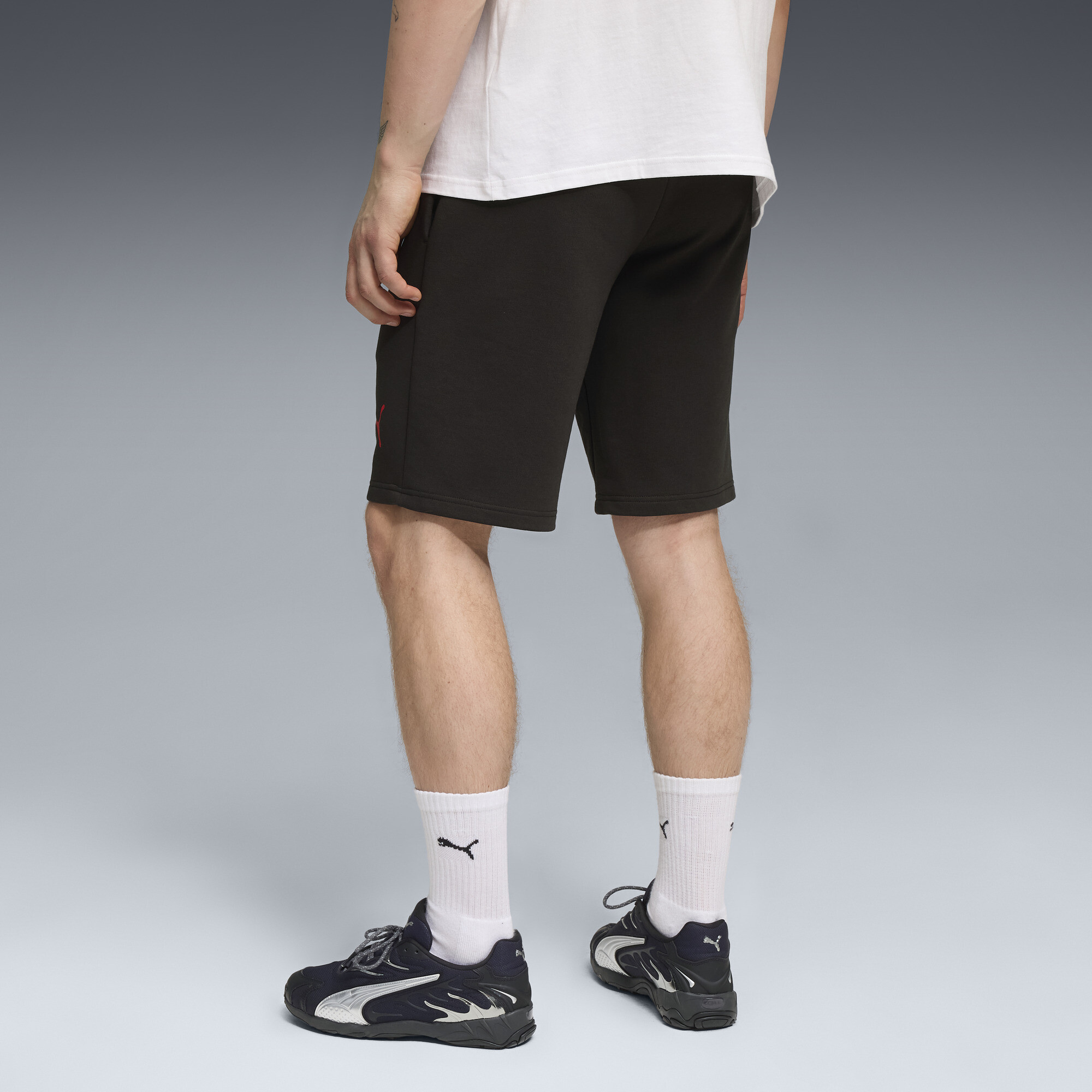 PUMA AC Milan FtblEssentials short voor Heren, Zwart/Rood, Maat XS thumbnail 3