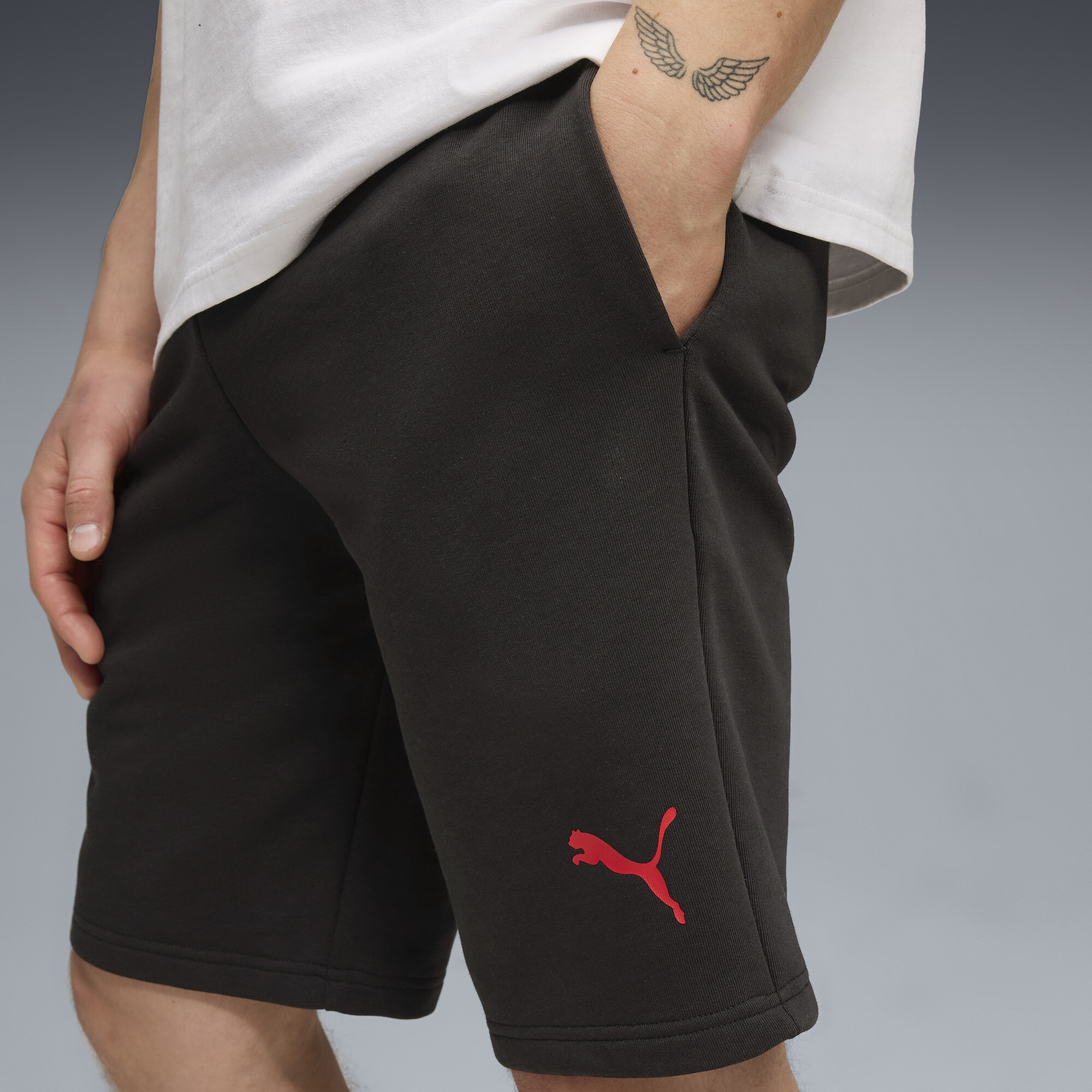 PUMA AC Milan FtblEssentials short voor Heren, Zwart/Rood, Maat XS thumbnail 2