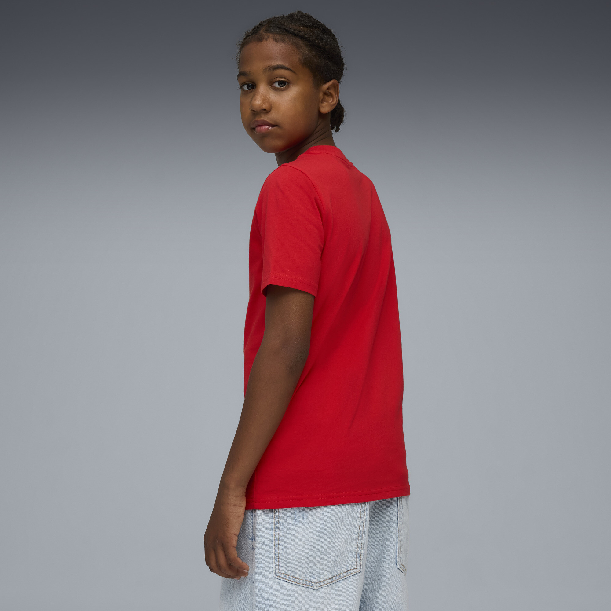 PUMA AC Milan FtblEssentials T-shirt voor Heren, Zwart/Rood, Maat 13-14Y thumbnail 5