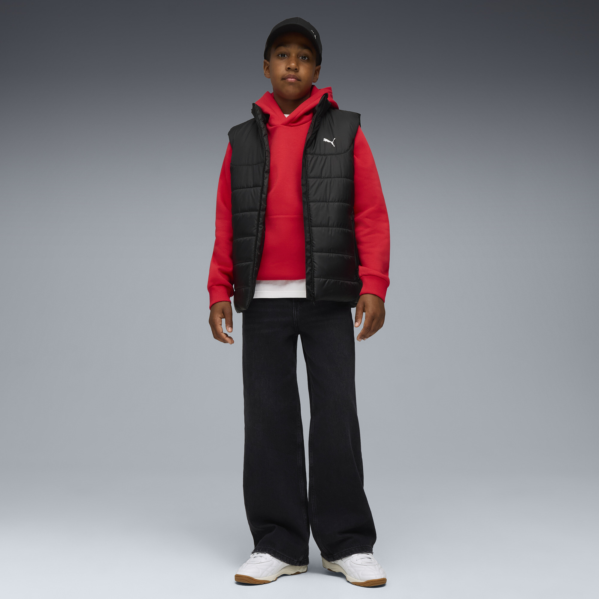 PUMA AC Milan FtblEssentials hoodie voor Heren, Zwart/Rood, Maat 15-16Y thumbnail 4