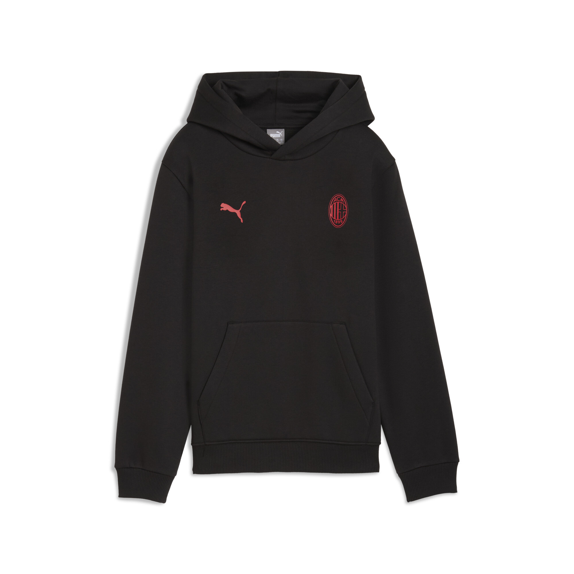 PUMA AC Milan FtblEssentials hoodie voor Heren, Zwart/Rood, Maat 13-14Y thumbnail 3