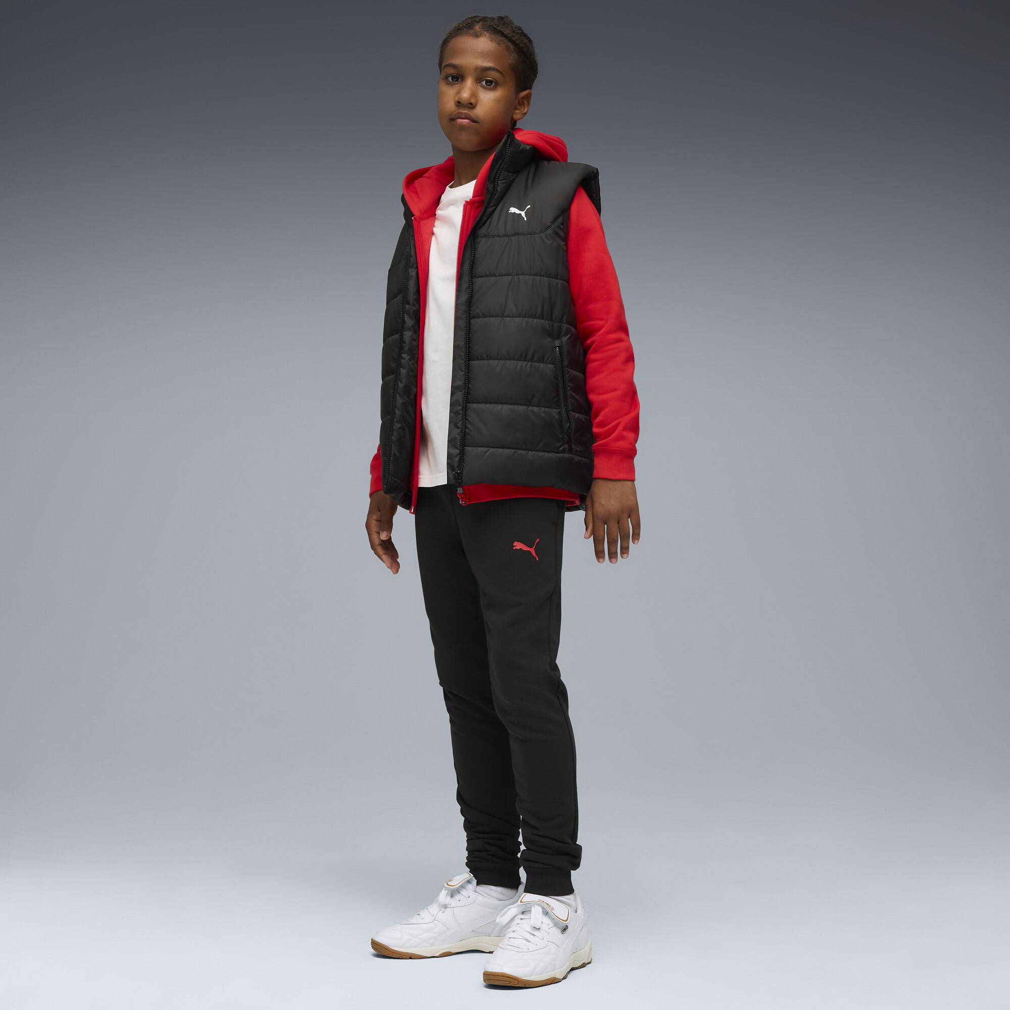 PUMA AC Milan FtblEssentials broek voor Heren, Zwart/Rood, Maat 13-14Y thumbnail 4