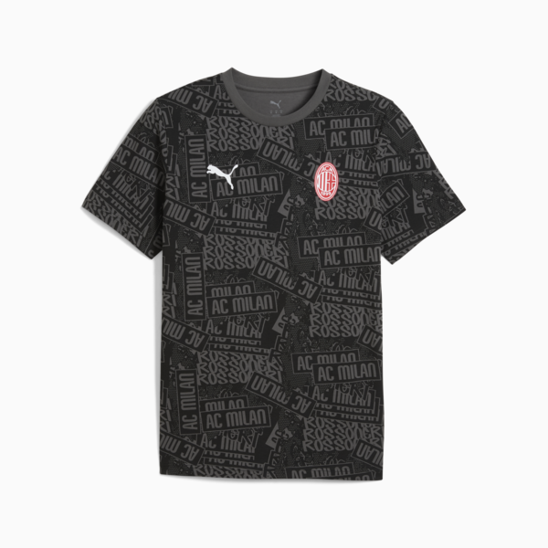 AC Milan FtblCulture All-Over Print Tee Men, PUMA Black-For All Time Red, large-ZAF