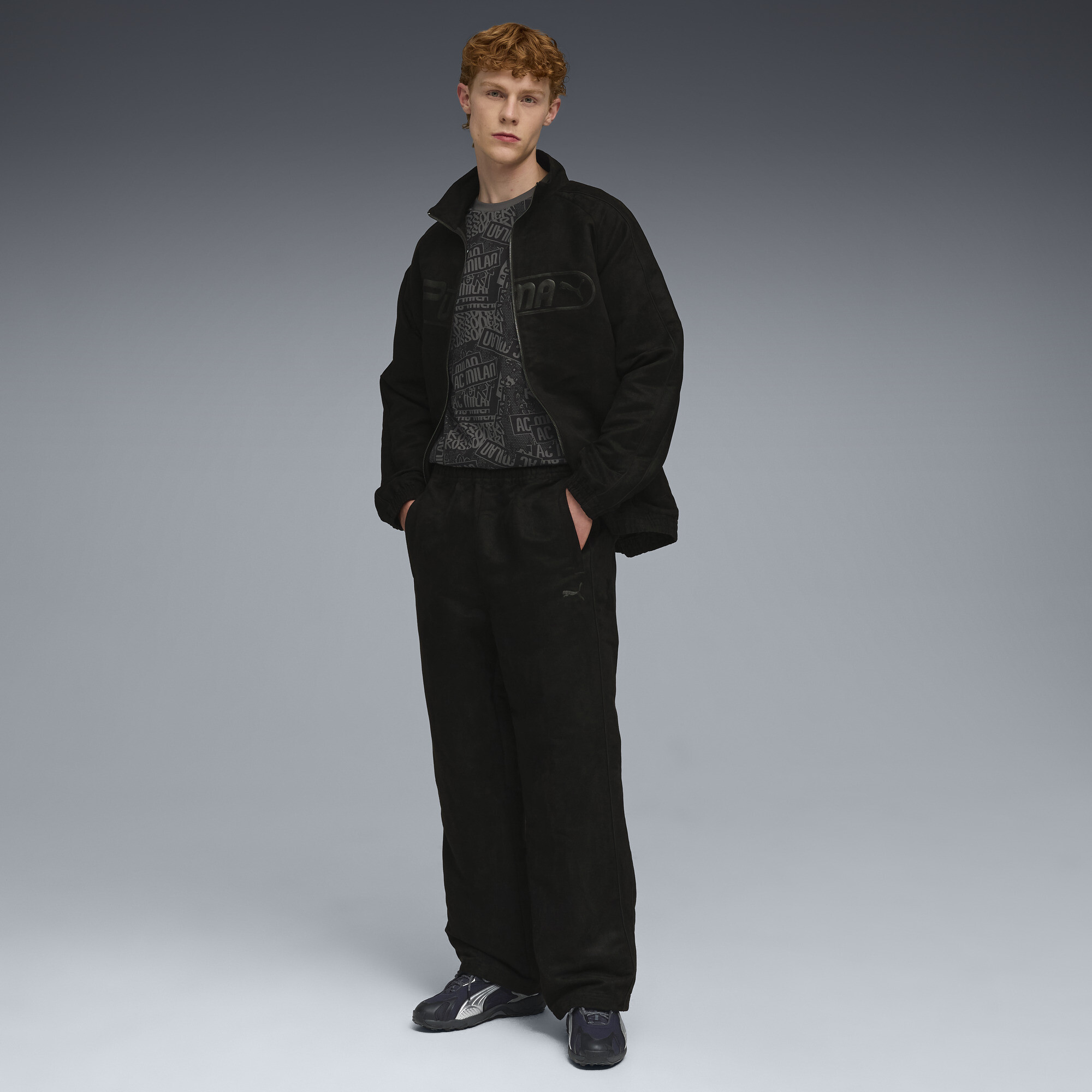 PUMA AC Milan FtblCulture T-shirt met all-over-print voor Heren, Zwart/Rood, Maat XXL thumbnail 4