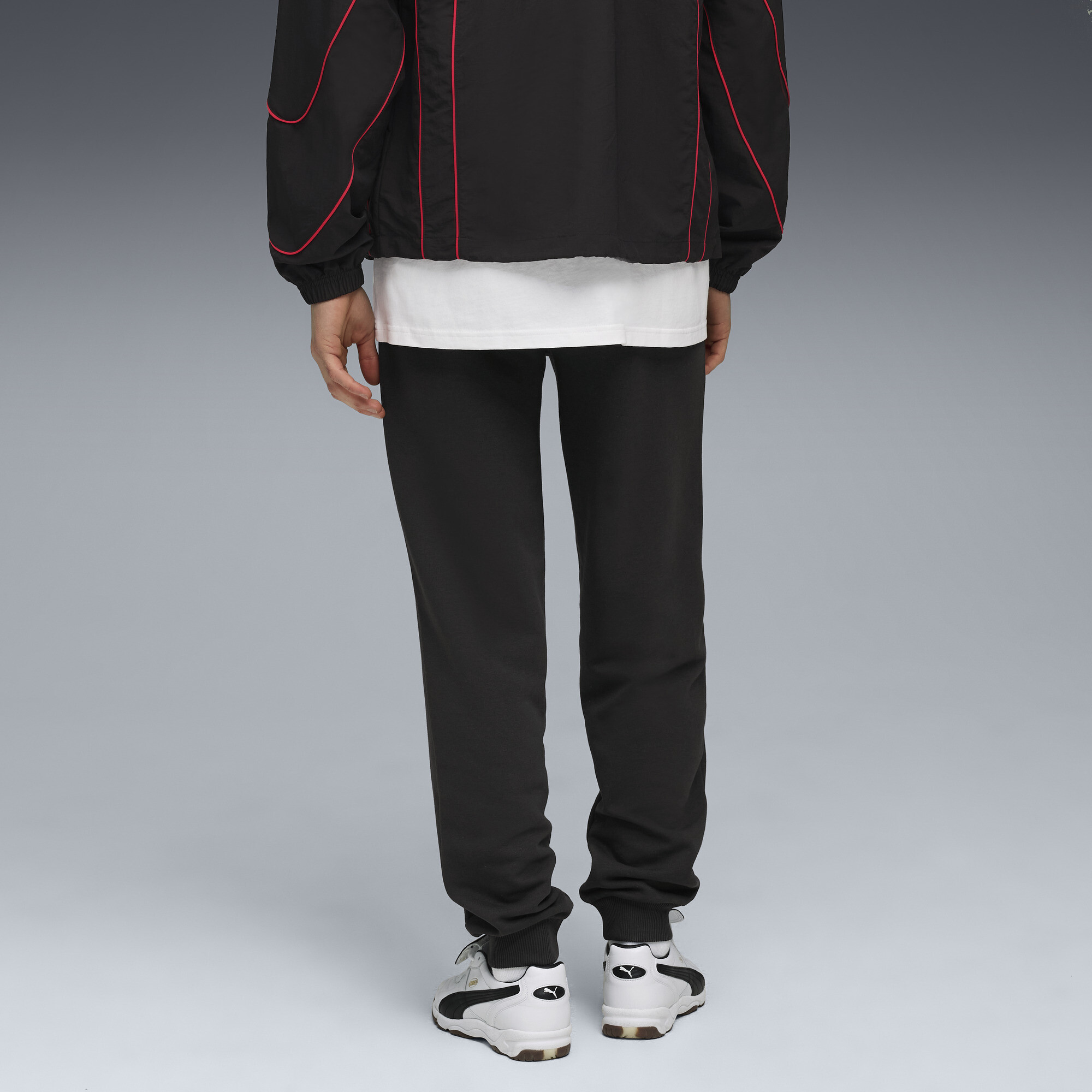 PUMA AC Milan FtblCulture joggingbroek voor Heren, Zwart/Rood, Maat XL thumbnail 3