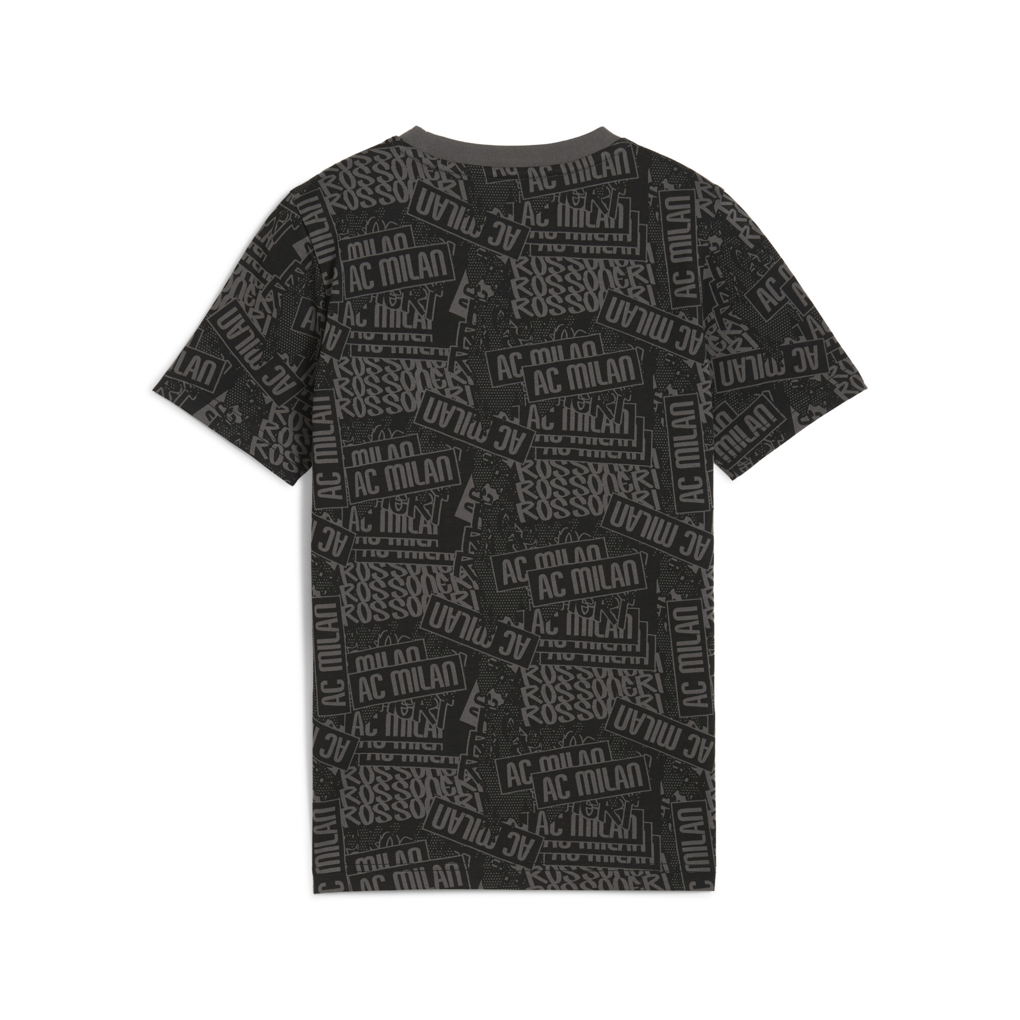 PUMA AC Milan FtblCulture T-shirt met all-over-print, Zwart/Rood, Maat 15-16Y thumbnail 2