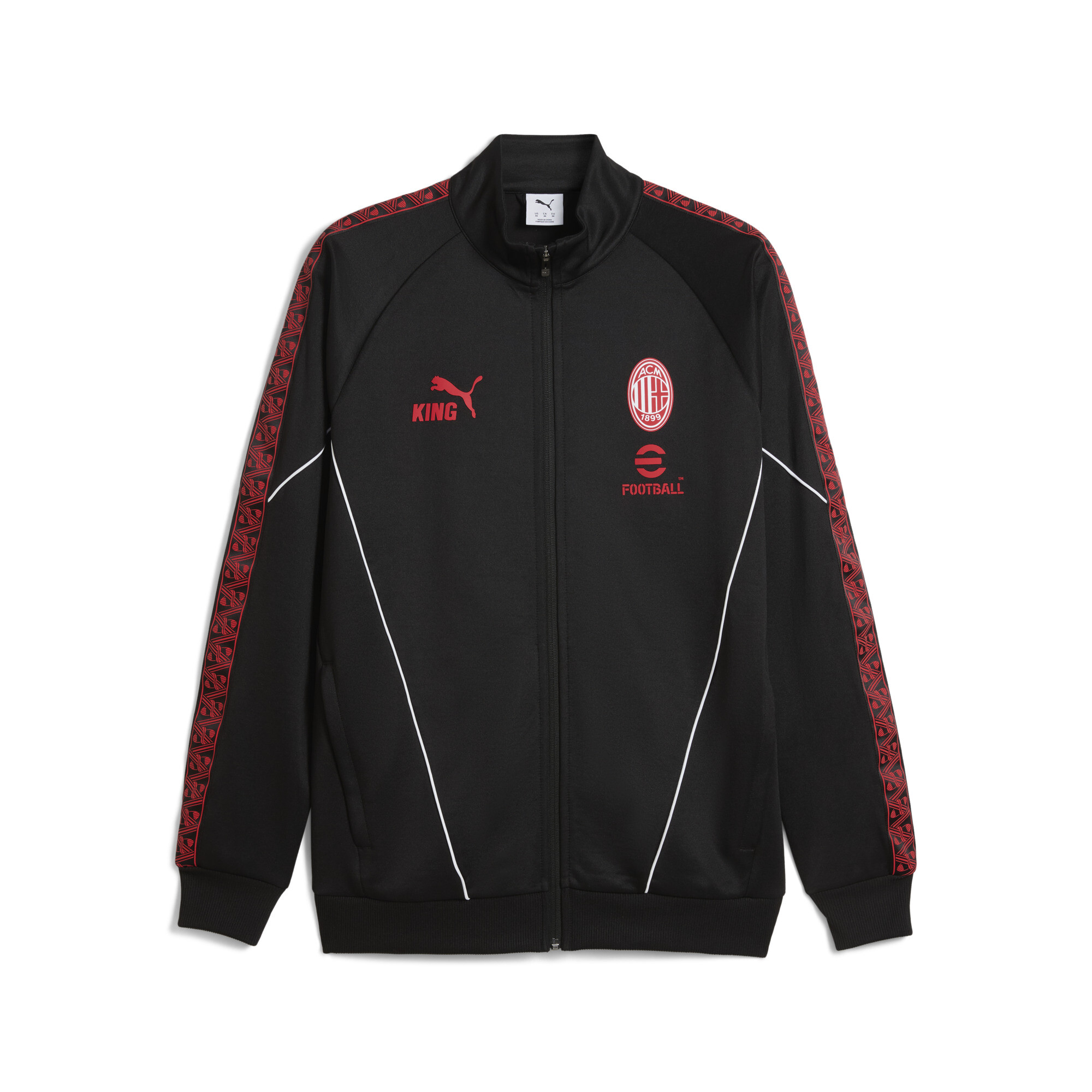 PUMA AC Milan KING Anthem jack voor Heren, Zwart/Rood, Maat XXL thumbnail 3