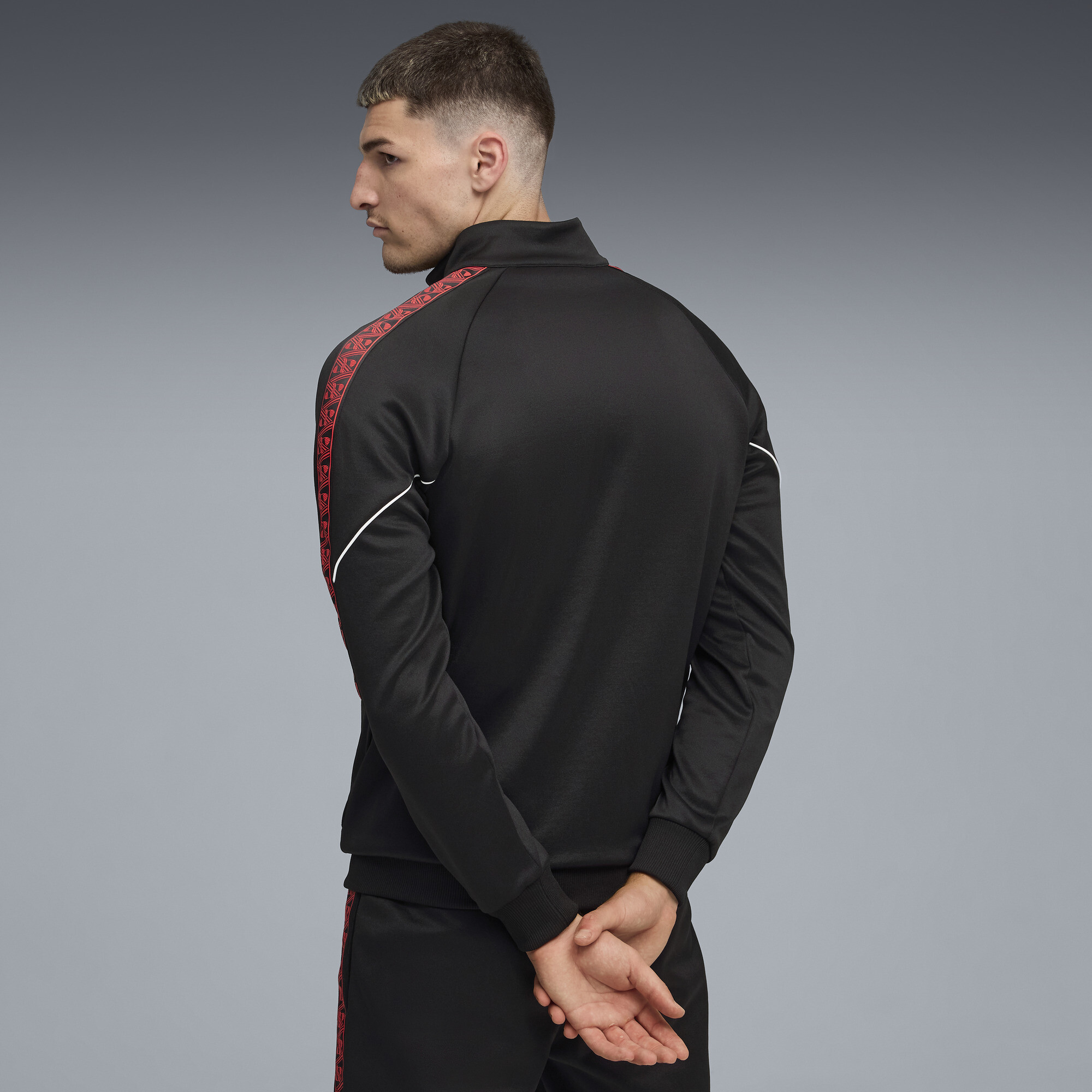 PUMA AC Milan KING Anthem jack voor Heren, Zwart/Rood, Maat XXL thumbnail 5