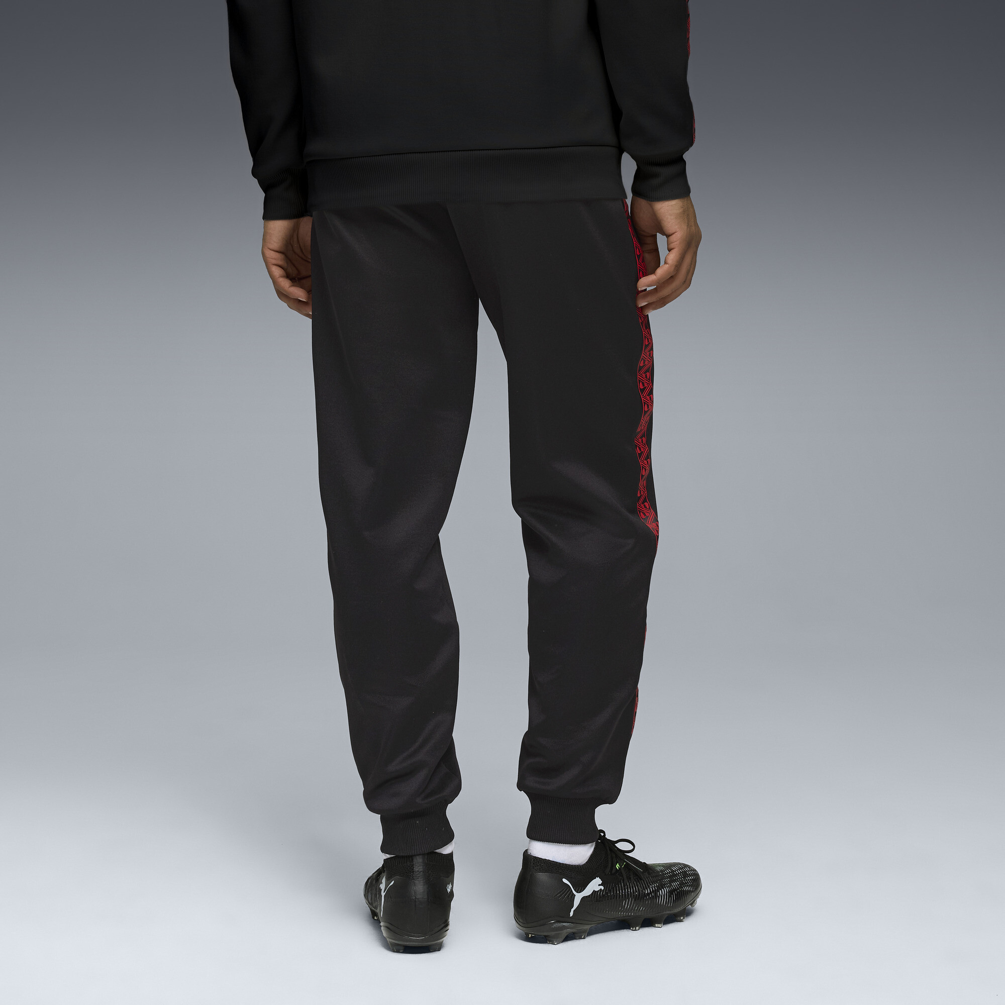 PUMA AC Milan KING Anthem broek voor Heren, Zwart/Rood, Maat S thumbnail 3