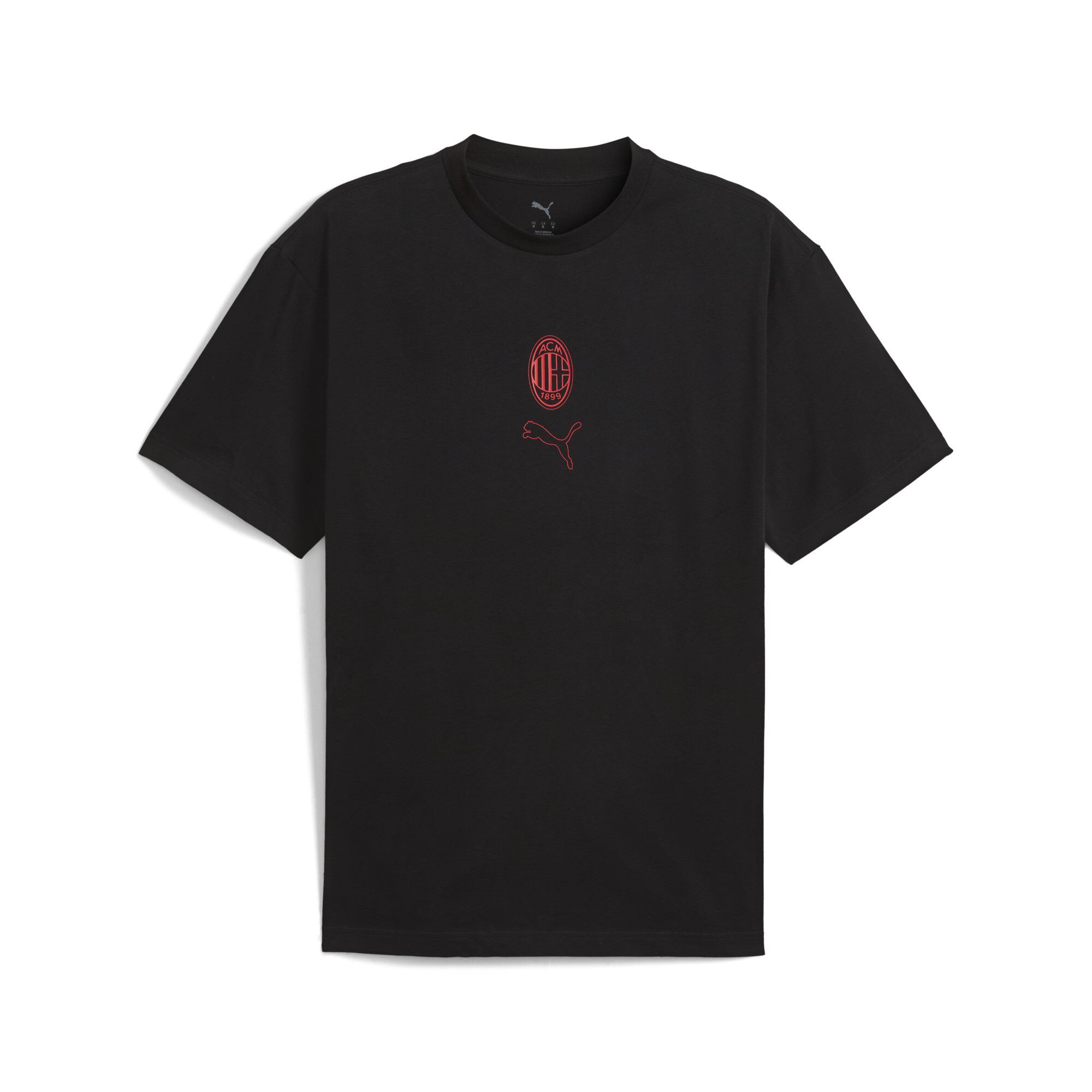 PUMA AC Milan FtblStatement Celerator uniseks T-shirt, Zwart/Rood, Maat XS thumbnail 3